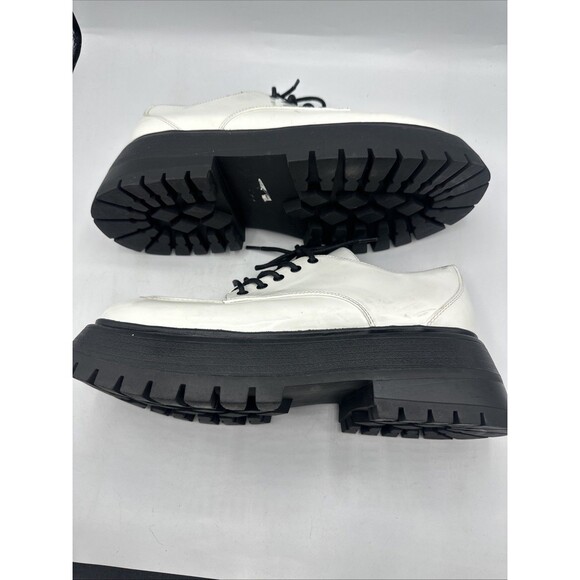 NEW MADDEN GIRL White Stripe 2" Platform Philipa Block Heel Oxford Heels 11 - Picture 8 of 11